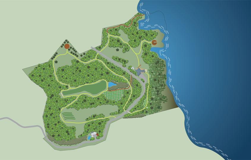 Cliff House and grounds layout map